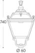 Picture of Elia E27 (No Lamp) Photocell, Classic Lantern Head, Black/Clear